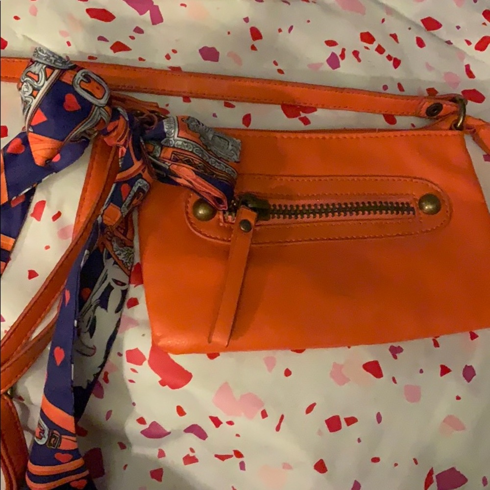 Hollywood Intuition by Jane Hersh Orange Wristlet